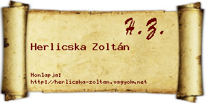 Herlicska Zoltán névjegykártya